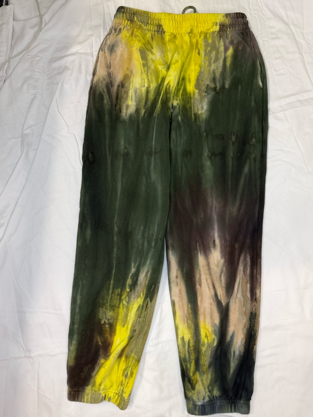 Teddy Fresh Tie Dye Sweatpants Neon Yellow Green Joggers